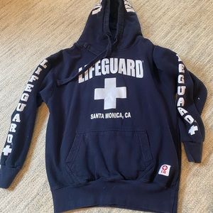 Navy Lifeguard Hoodie Size Small
